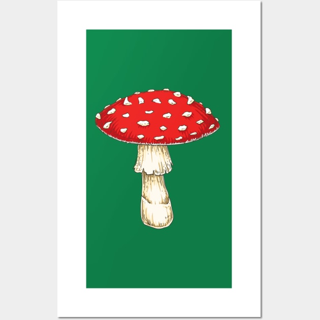 Fly Agaric Mushroom Wall Art by deepfuze